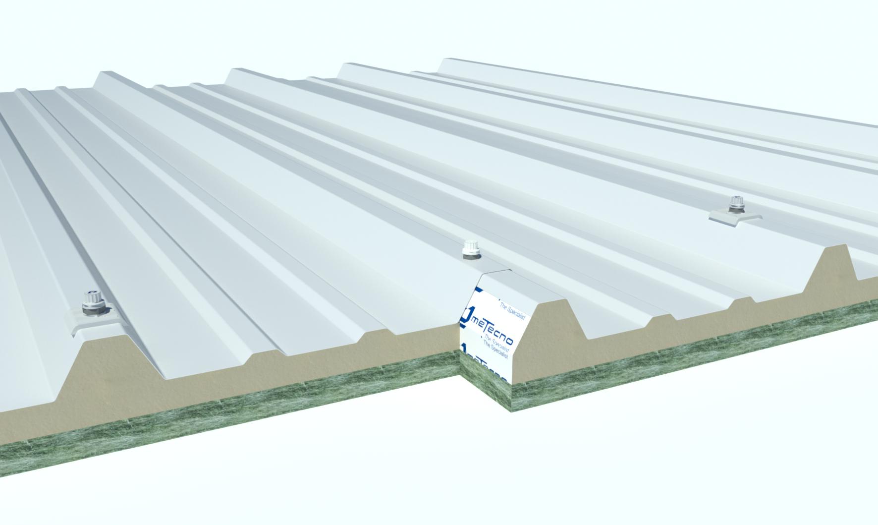 Panel prefabricado tipo sándwich para techos y muros industriales en Puebla Modelos Metecno y Ternium